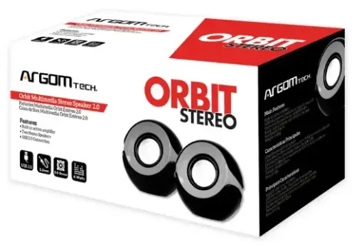 PARLANTES ARGOM SP-1024BK USB 2.0 NEGRO-GRIS